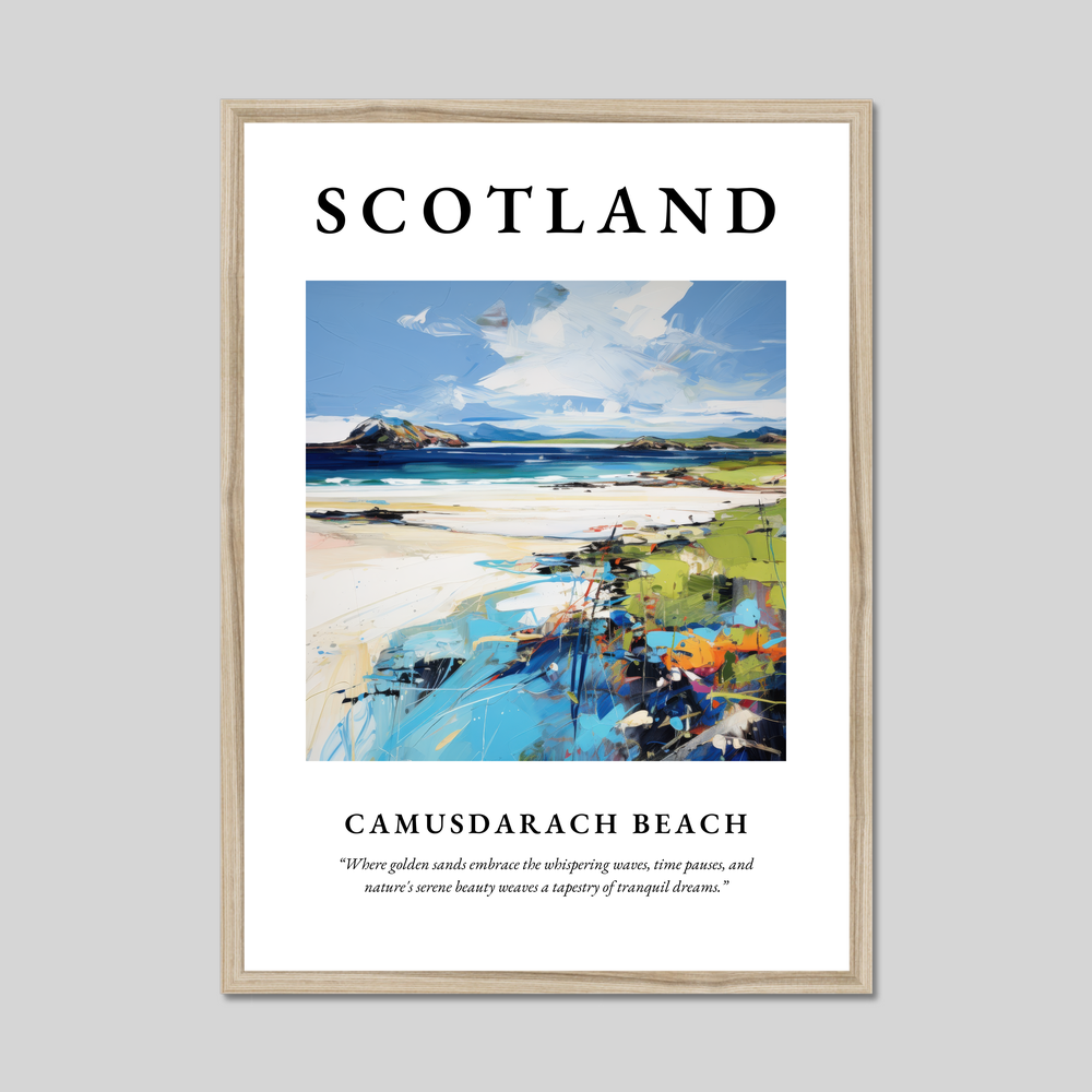 Poster in a natural frame with the word Scotland