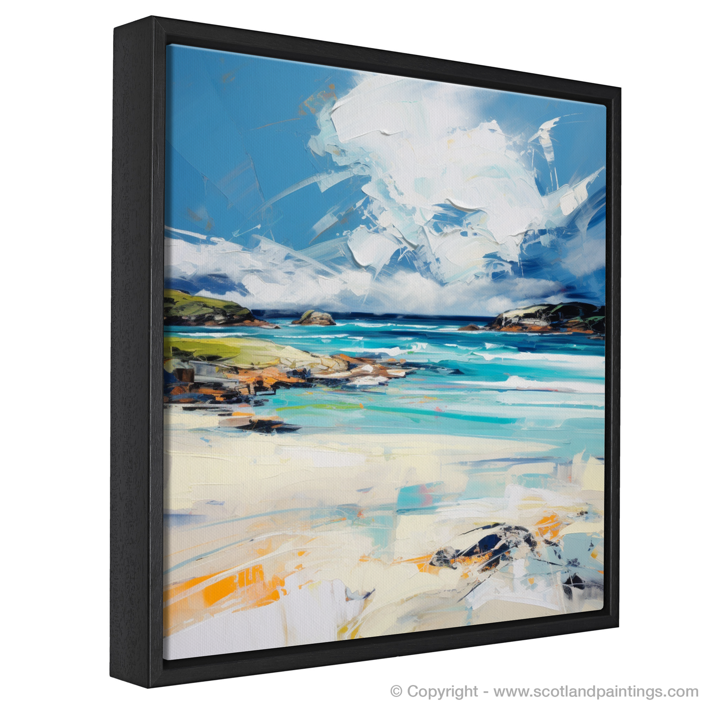 Painting and Art Print of Camusdarach Beach entitled "Expressionist Ode to Camusdarach Beach".