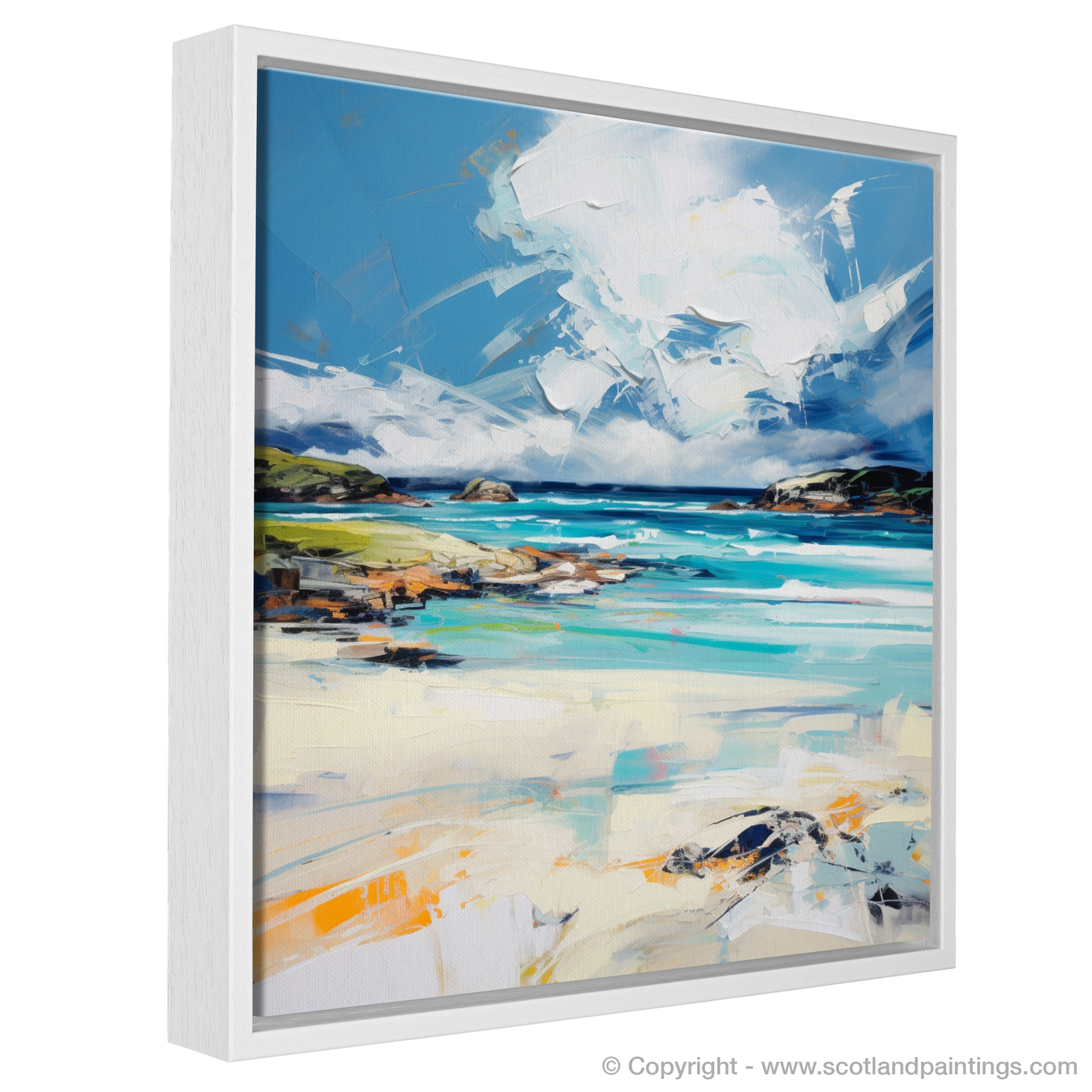 Painting and Art Print of Camusdarach Beach entitled "Expressionist Ode to Camusdarach Beach".