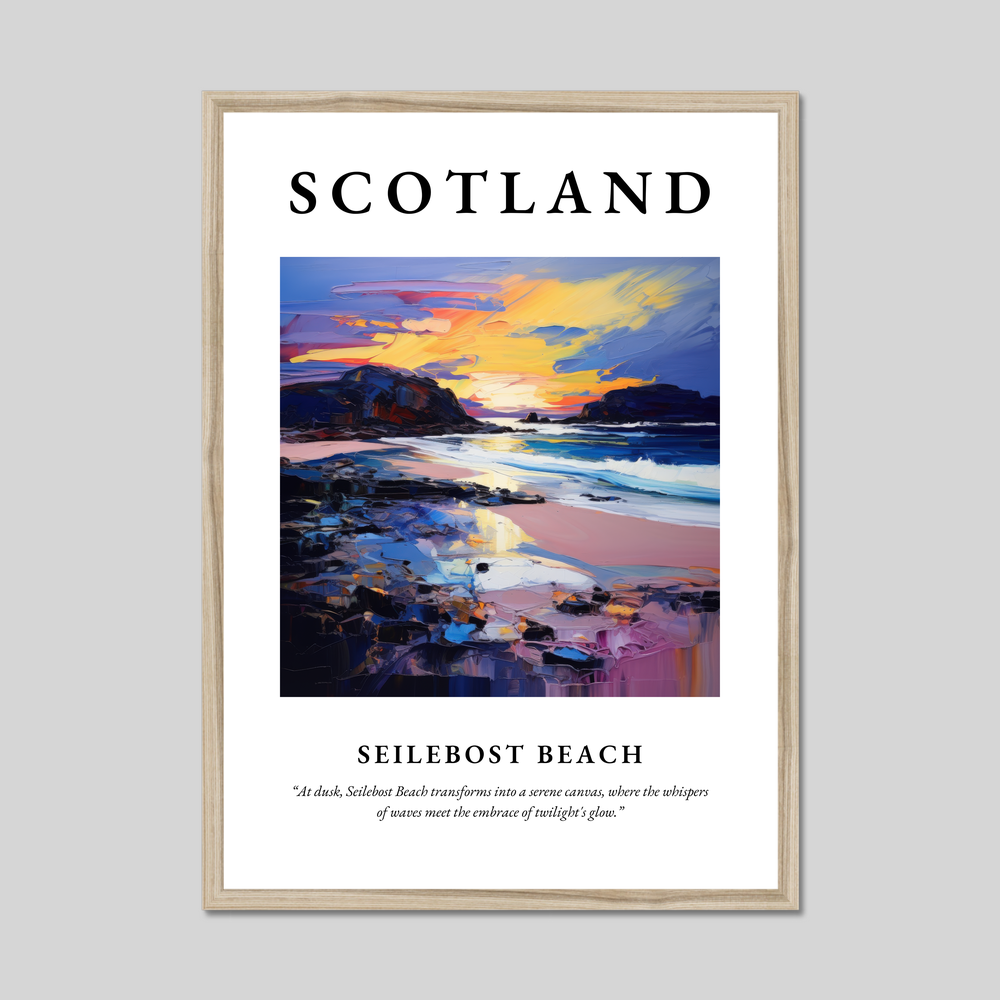 Poster in a natural frame with the word Scotland