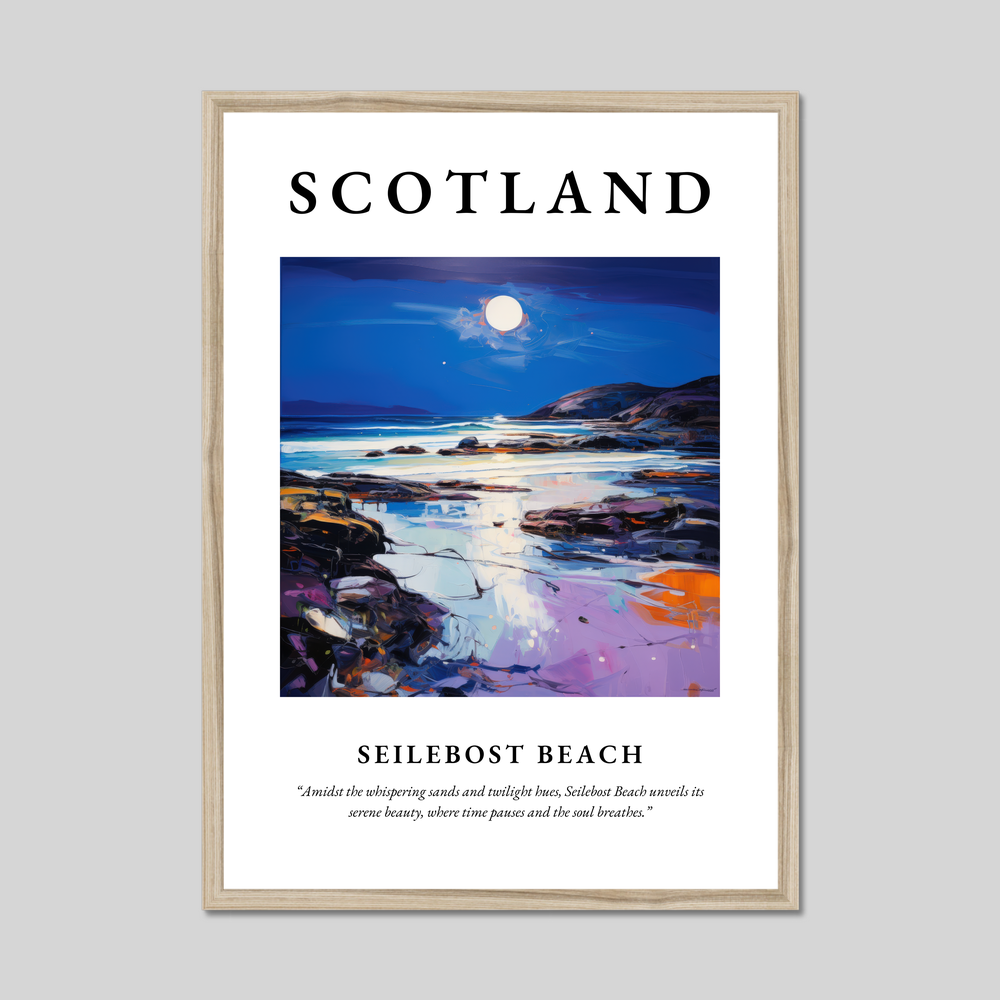 Poster in a natural frame with the word Scotland