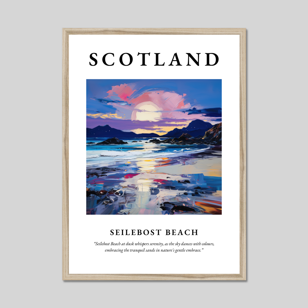 Poster in a natural frame with the word Scotland