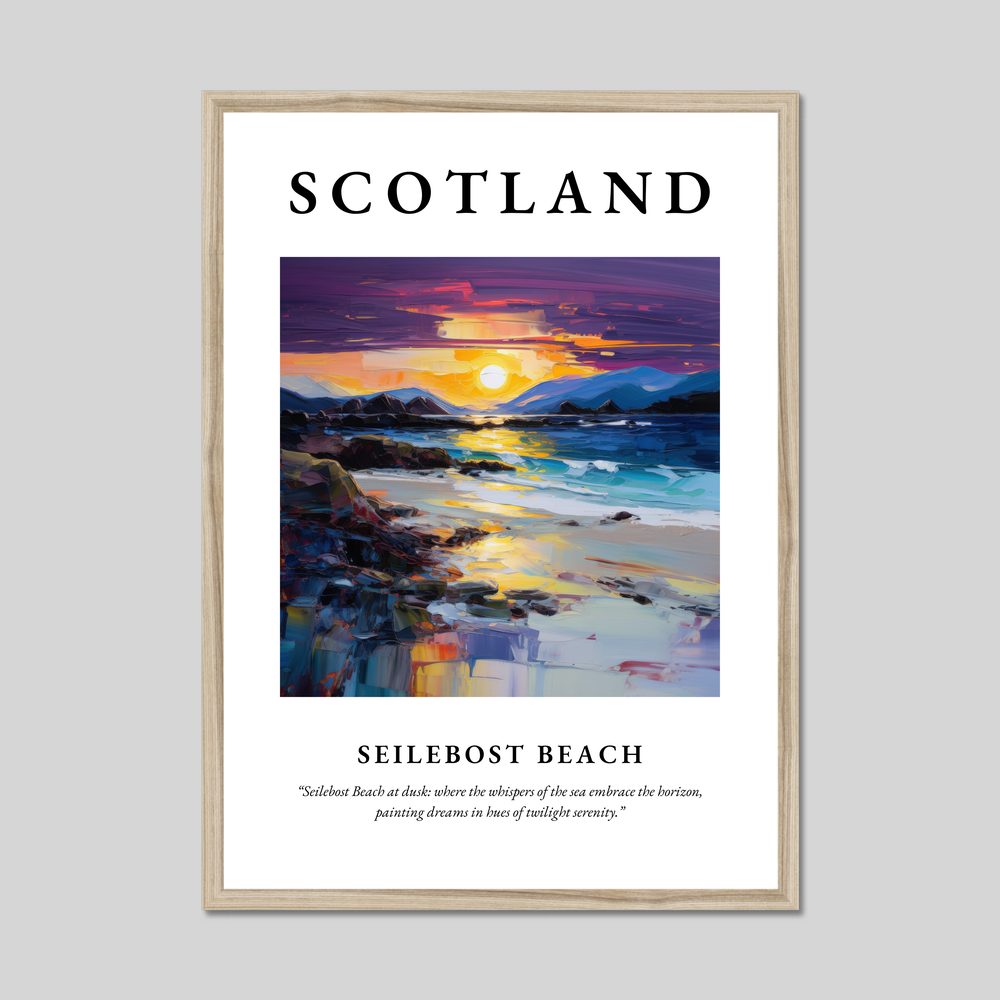 Poster in a natural frame with the word Scotland