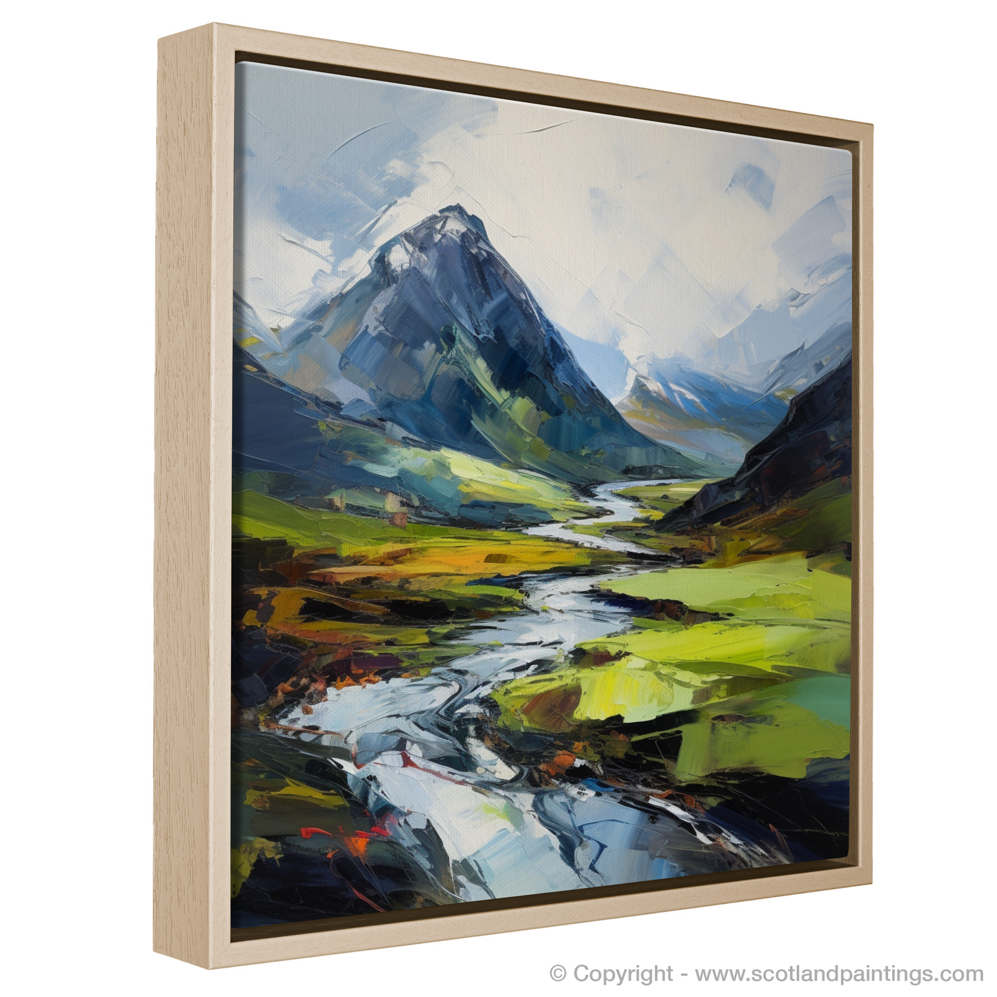 Painting and Art Print of Meall Greigh entitled "Expressionism Meets Meall Greigh: A Vivid Scottish Munro Masterpiece".