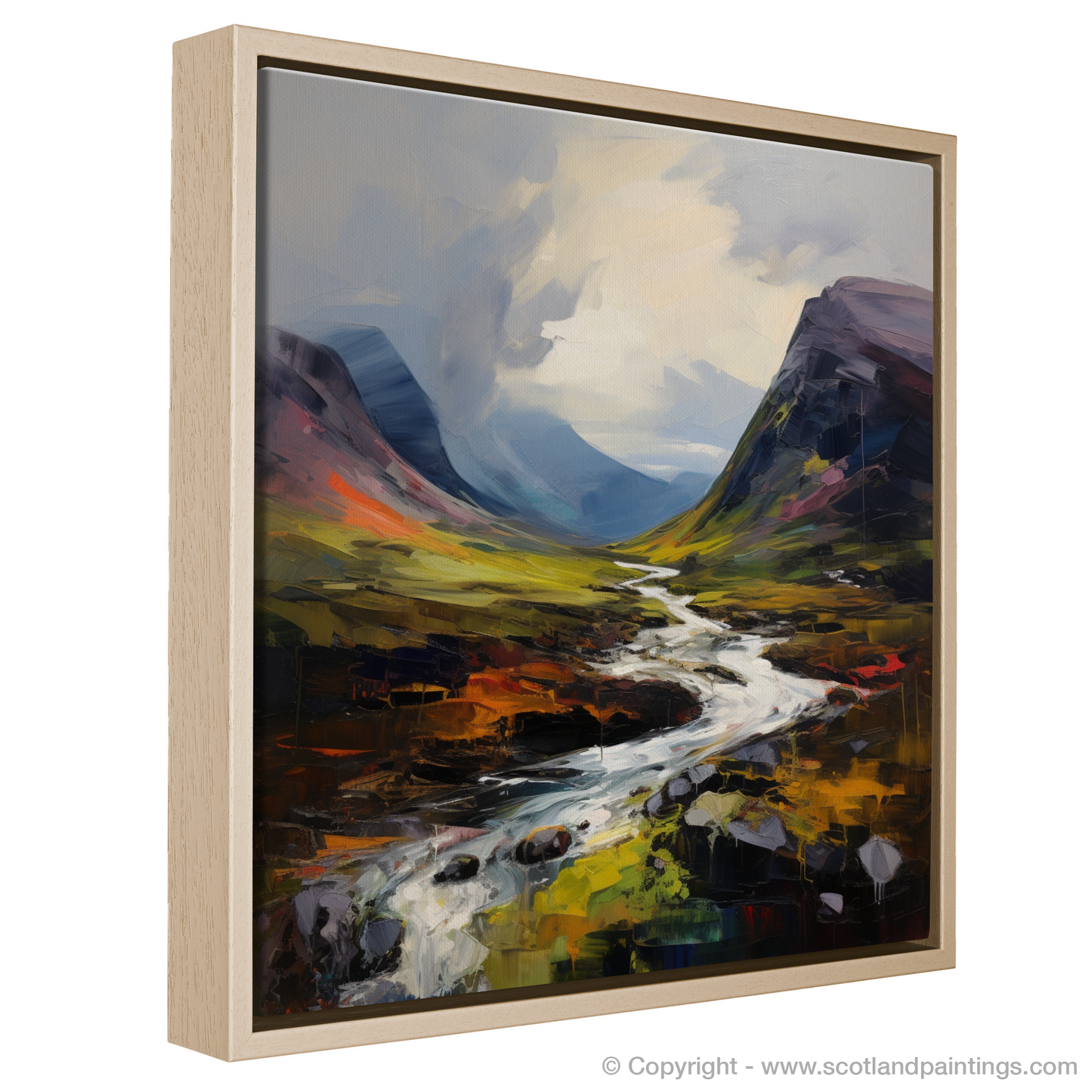 Painting and Art Print of Meall Greigh entitled "Meall Greigh Unleashed: An Expressionist Ode to the Scottish Highlands".