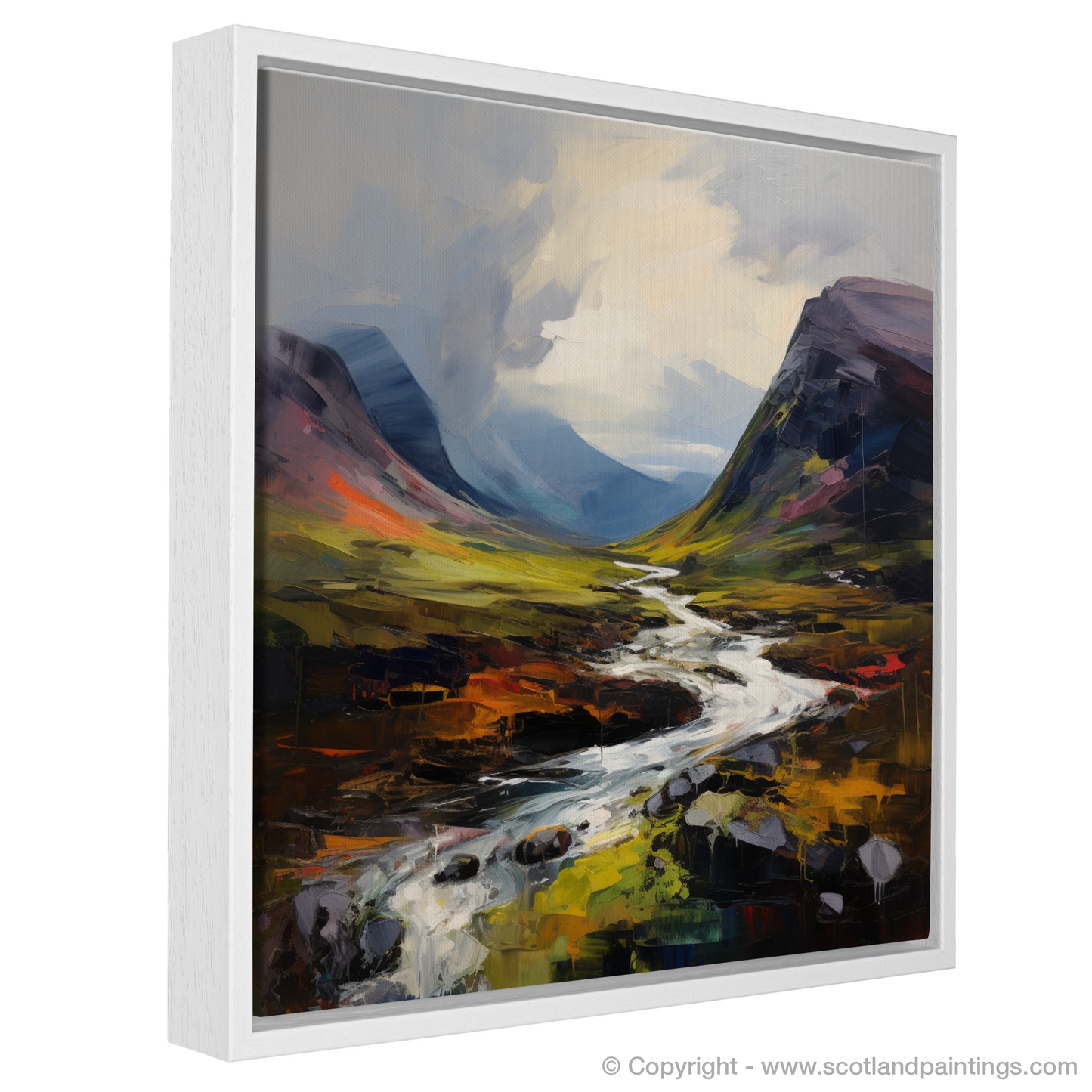 Painting and Art Print of Meall Greigh entitled "Meall Greigh Unleashed: An Expressionist Ode to the Scottish Highlands".