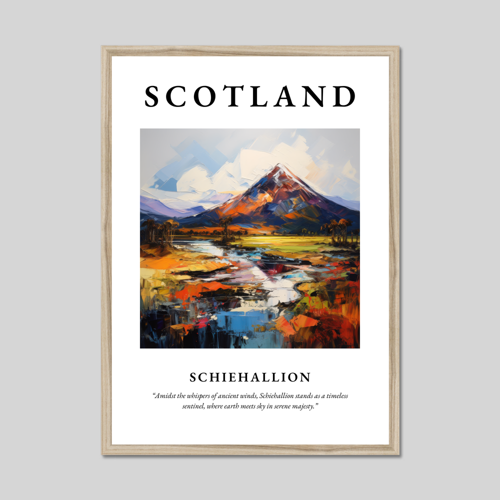 Poster in a natural frame with the word Scotland