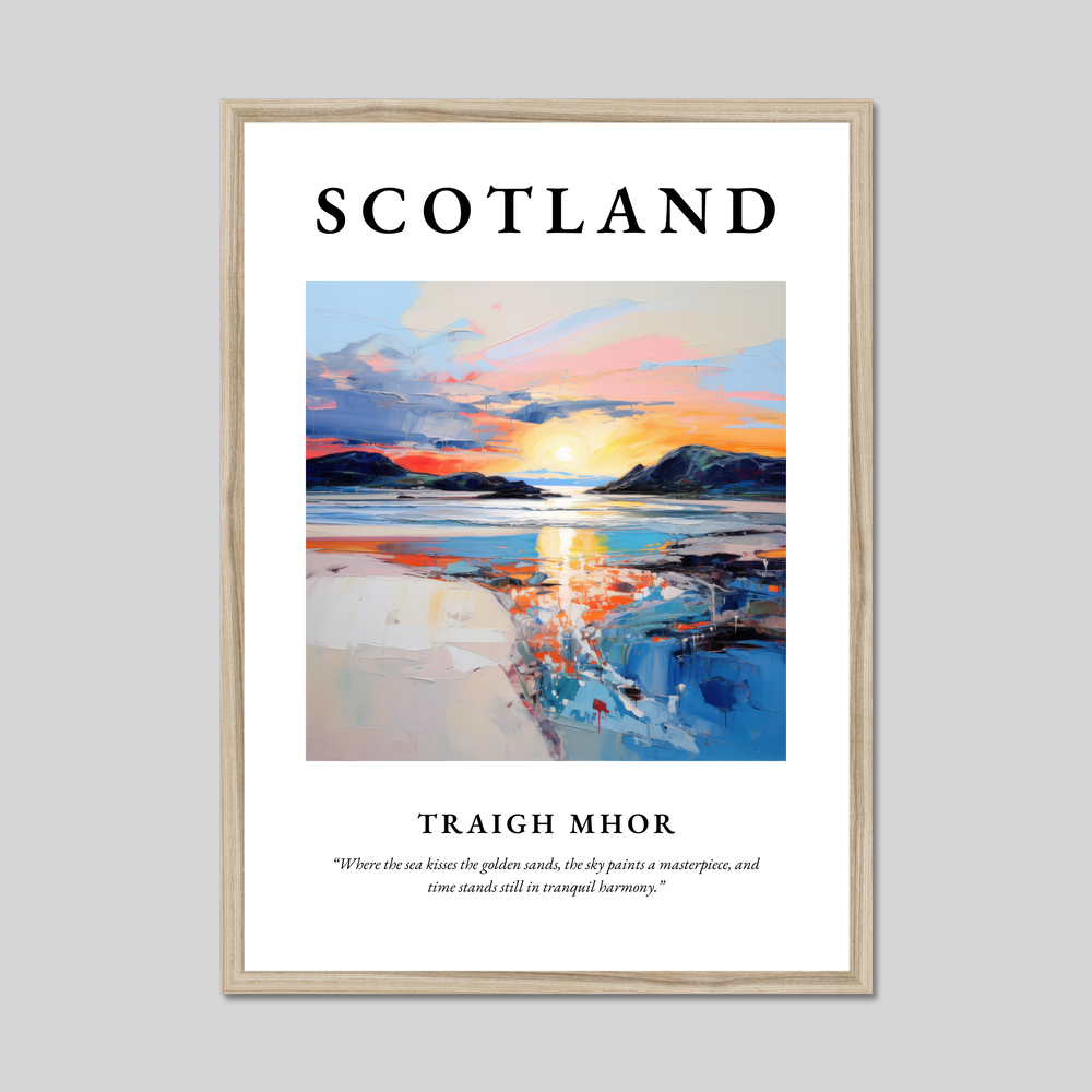 Poster in a natural frame with the word Scotland