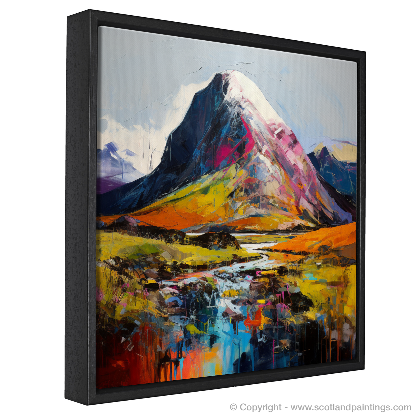 Painting and Art Print of Ben Nevis. Ben Nevis in Expressionist Colour Majesty.