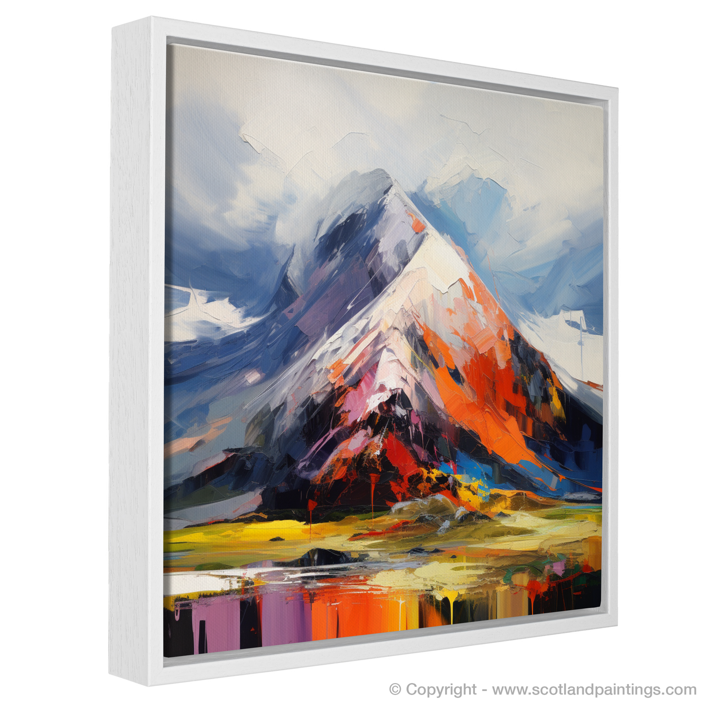 Painting and Art Print of Ben Nevis entitled "Fiery Summit: The Essence of Ben Nevis".