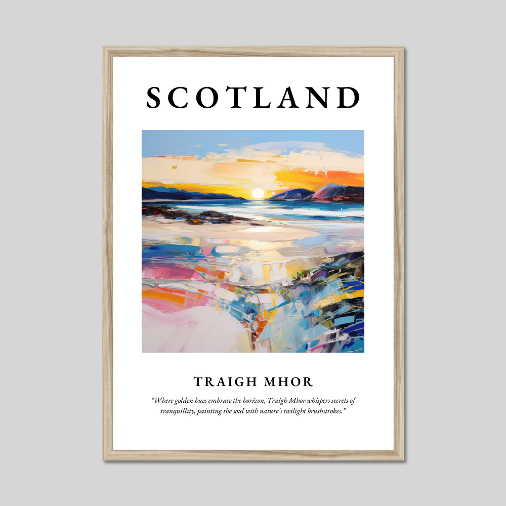 Poster in a natural frame with the word Scotland