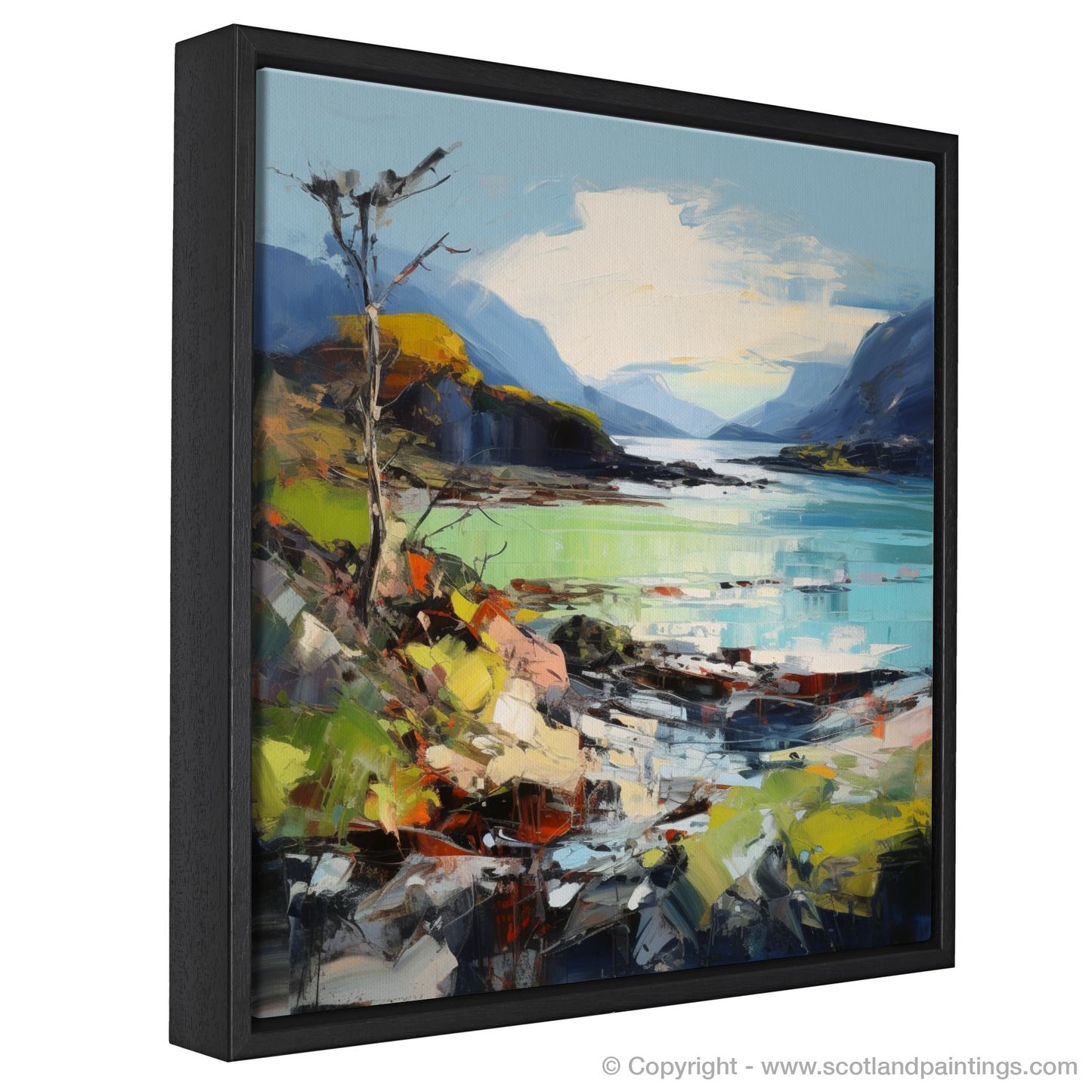 Painting and Art Print of Ardtun Bay, Isle of Mull entitled "Expression of Ardtun Bay - A Scottish Cove Symphony".