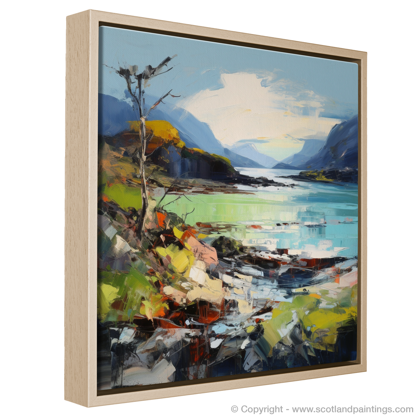 Painting and Art Print of Ardtun Bay, Isle of Mull entitled "Expression of Ardtun Bay - A Scottish Cove Symphony".