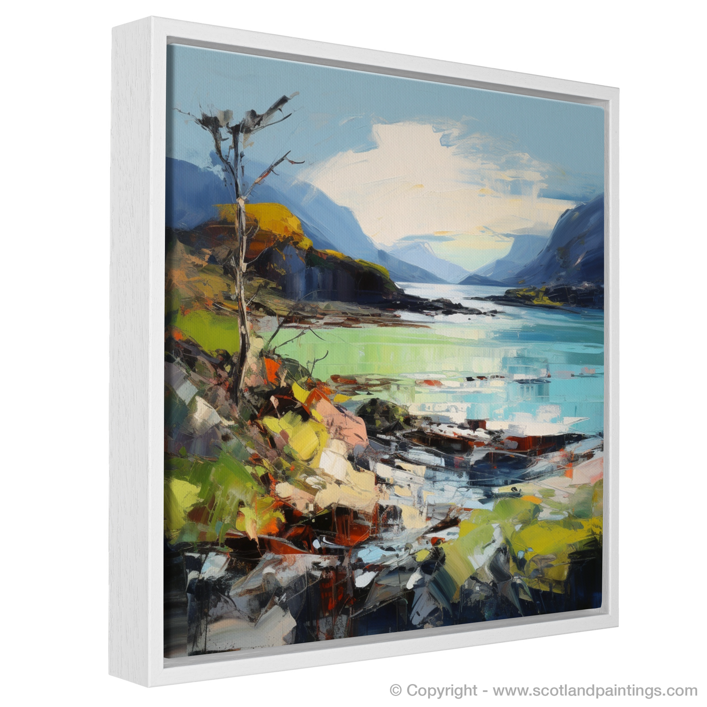 Painting and Art Print of Ardtun Bay, Isle of Mull entitled "Expression of Ardtun Bay - A Scottish Cove Symphony".