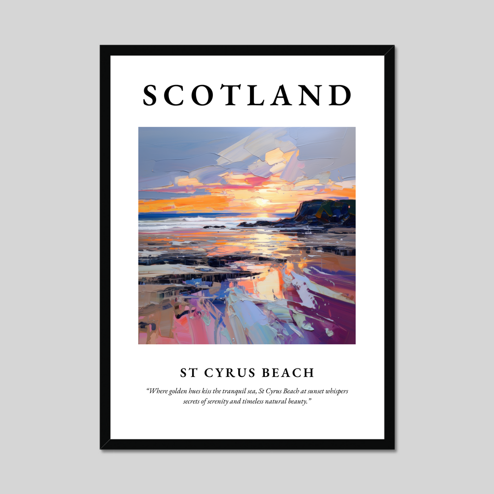 Poster of St Cyrus Beach, Scotland.