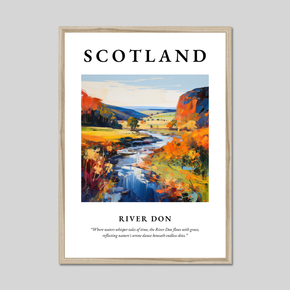 Poster in a natural frame with the word Scotland