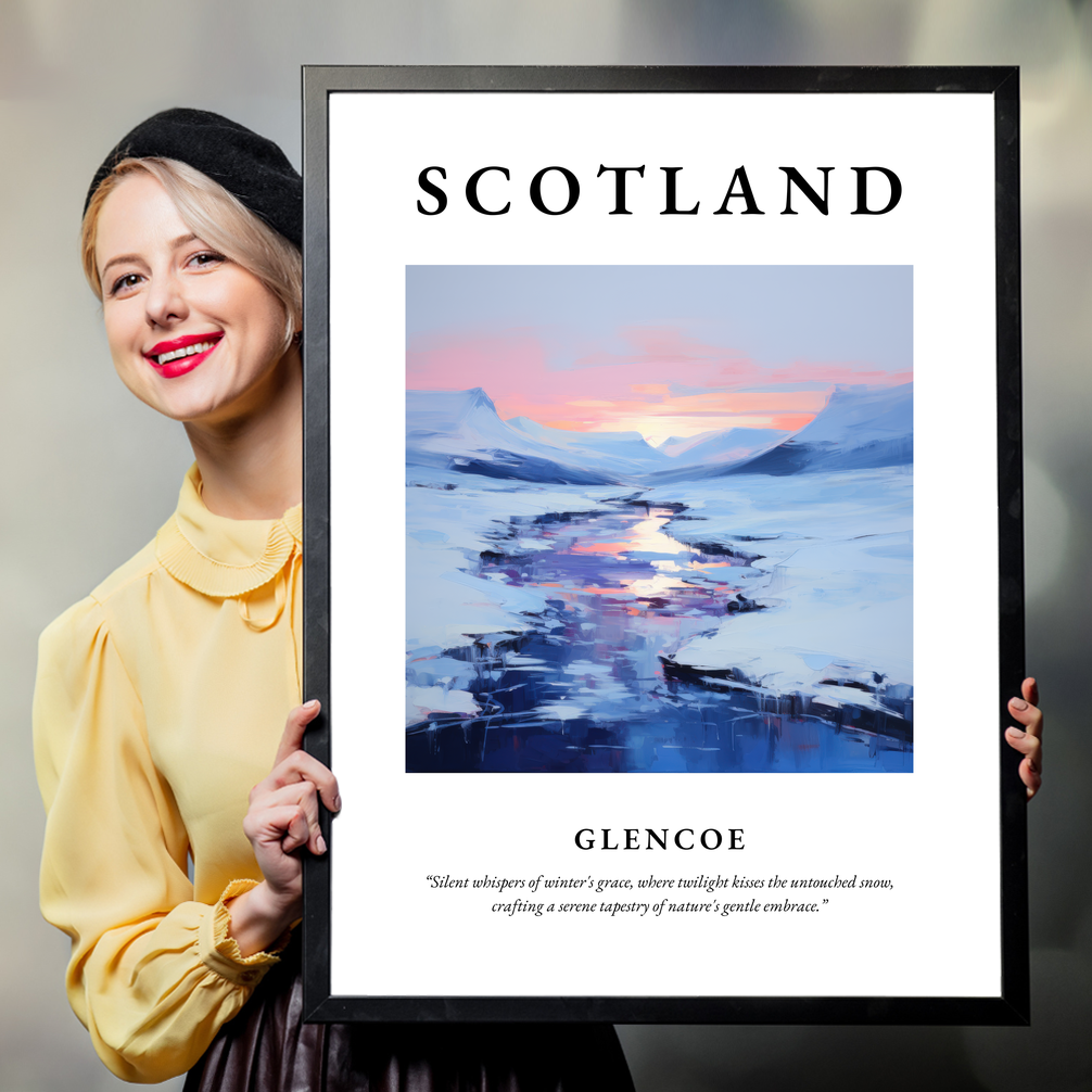 Person holding a poster of Glencoe