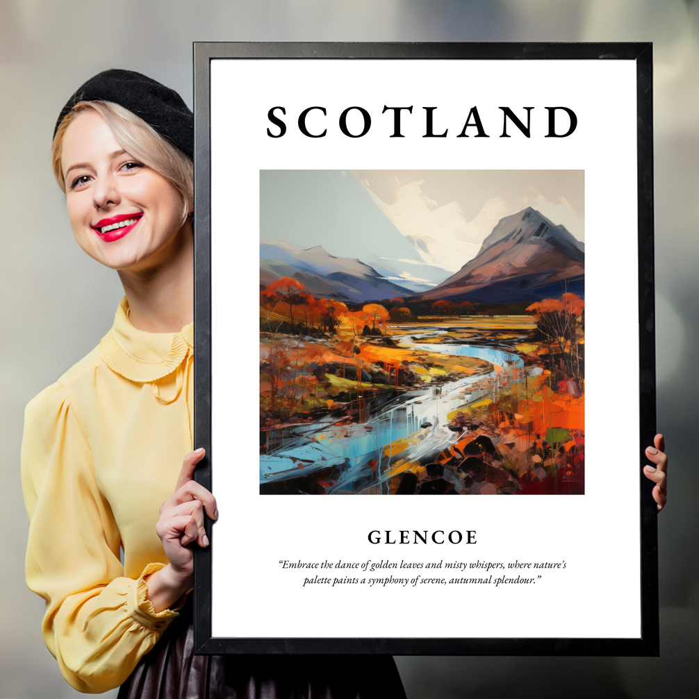 Person holding a poster of Glencoe