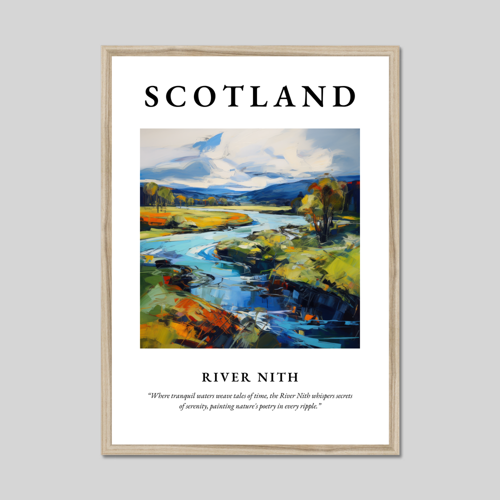 Poster in a natural frame with the word Scotland