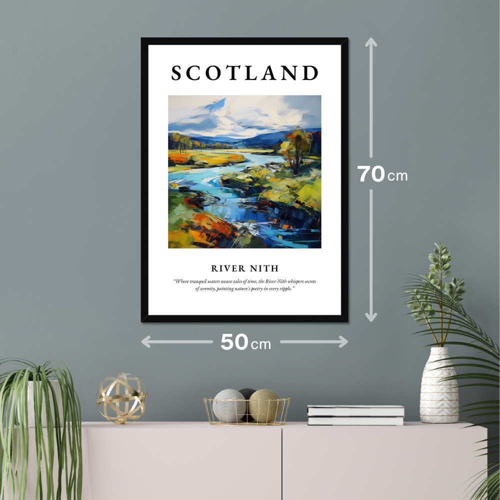 Poster of River Nith hanging on a wall