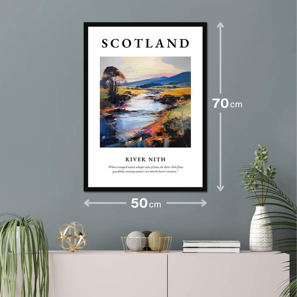 Poster of River Nith hanging on a wall