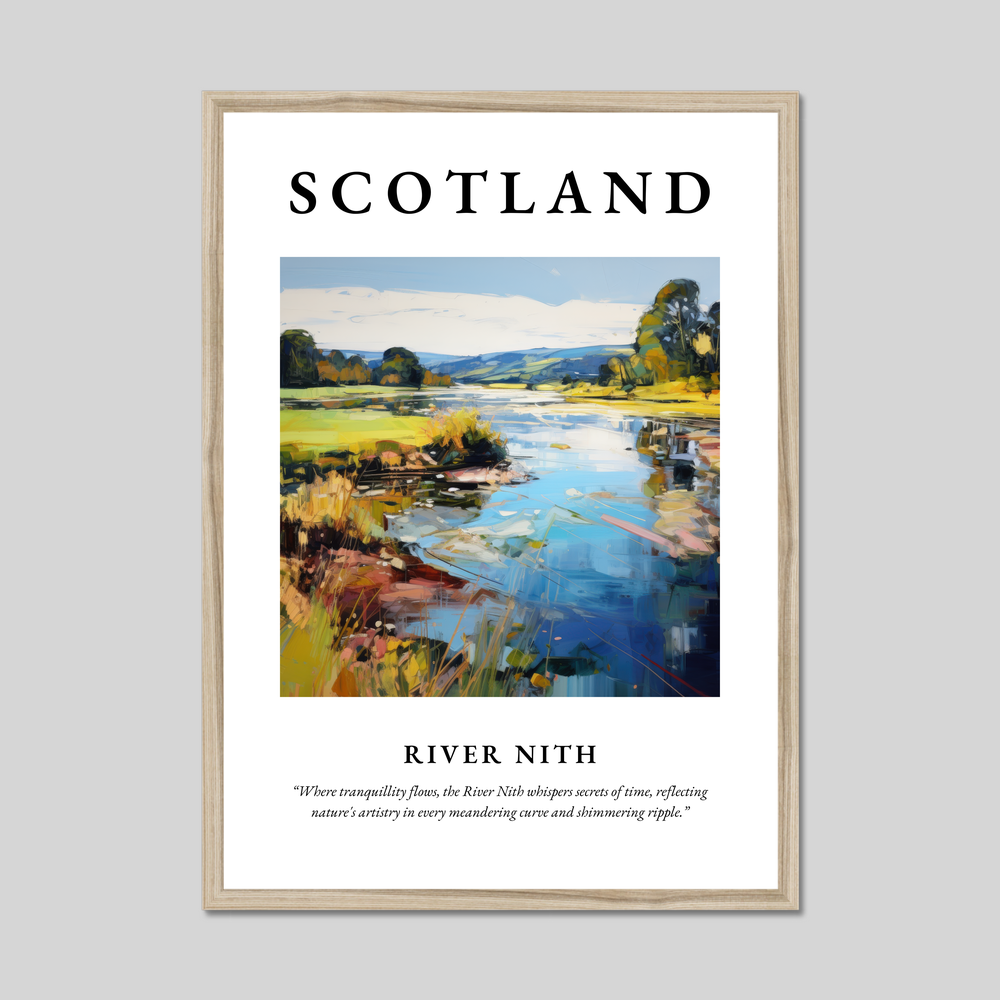 Poster in a natural frame with the word Scotland