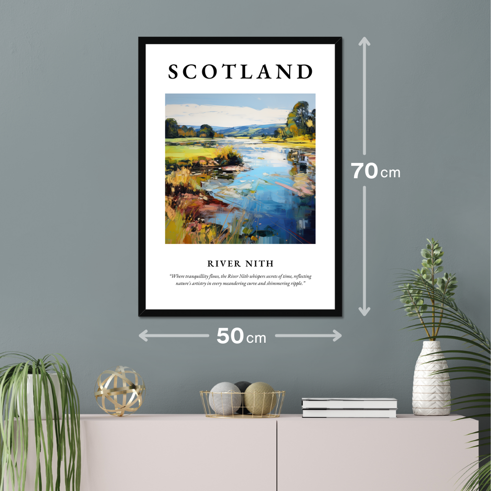 Poster of River Nith hanging on a wall