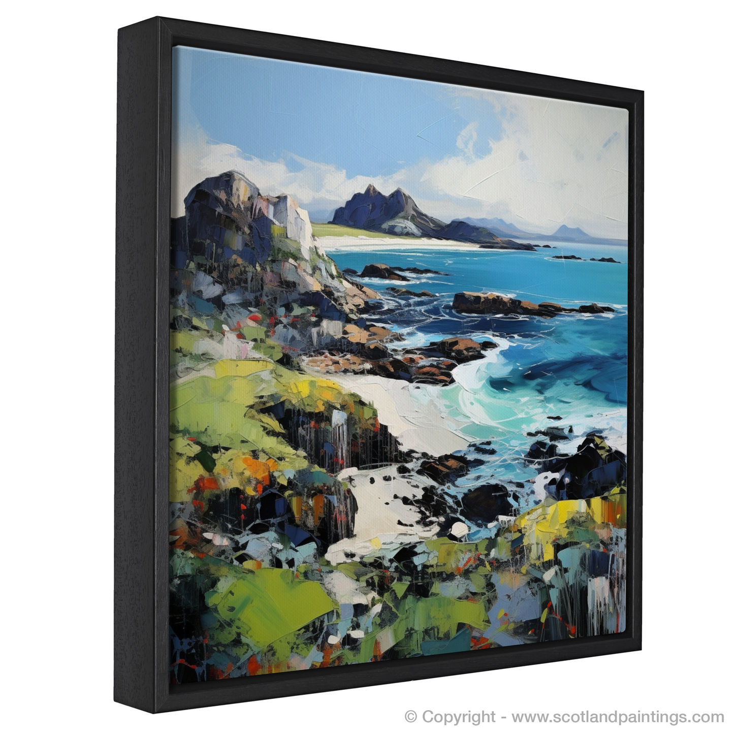 Painting and Art Print of Isle of Colonsay, Inner Hebrides entitled "Colonsay Unleashed: An Expressionist Ode to the Hebridean Wilds".