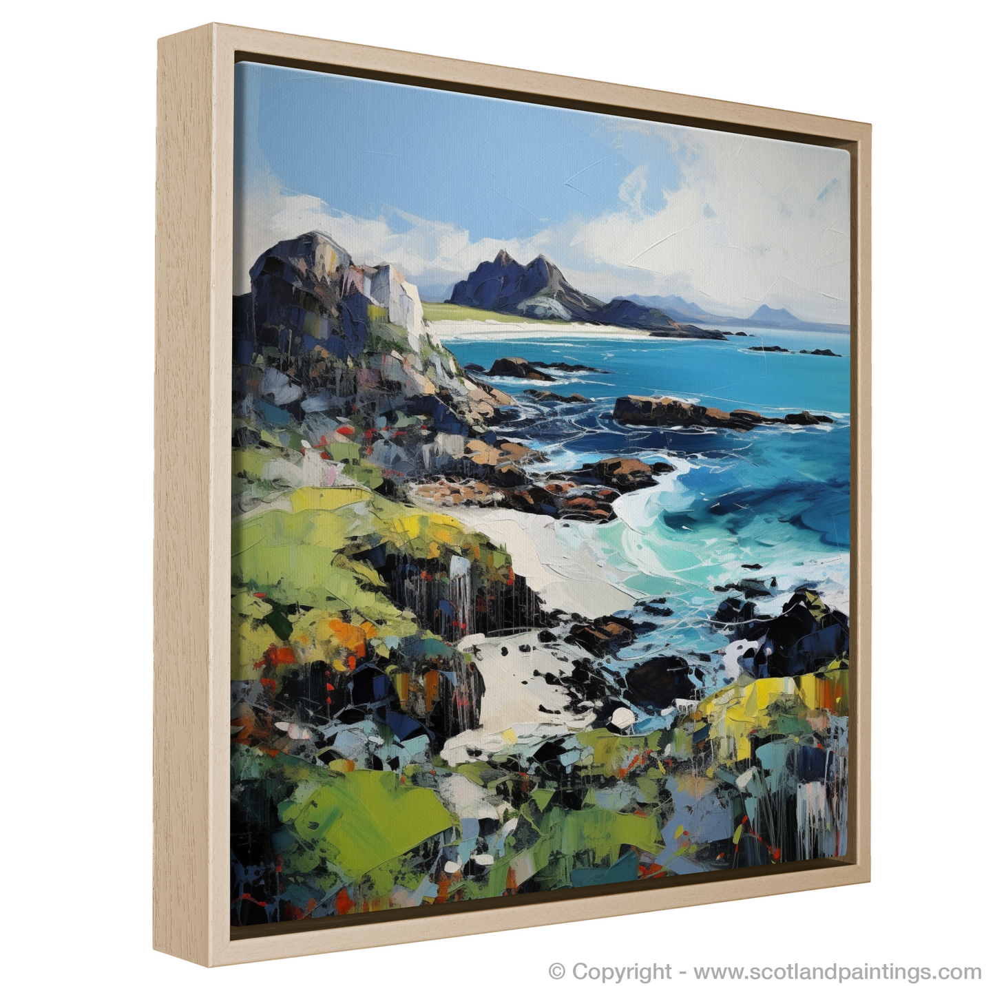 Painting and Art Print of Isle of Colonsay, Inner Hebrides entitled "Colonsay Unleashed: An Expressionist Ode to the Hebridean Wilds".