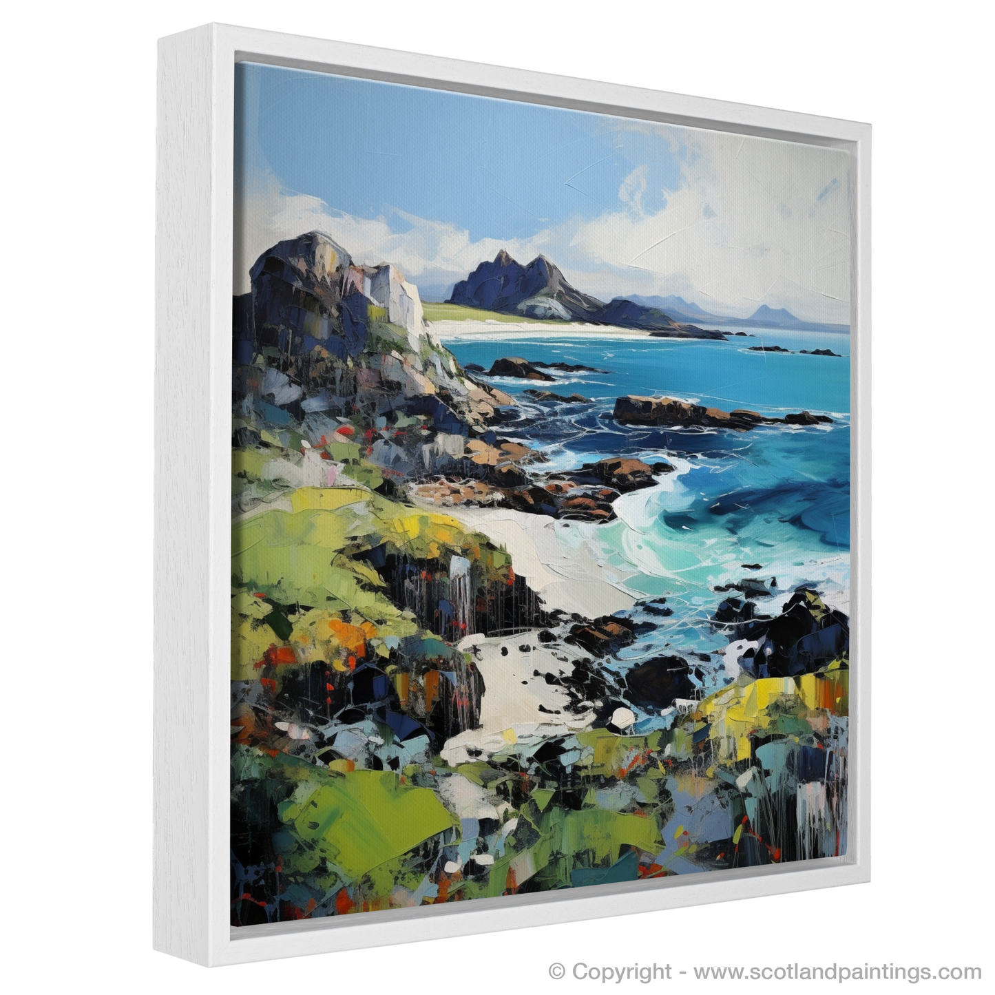 Painting and Art Print of Isle of Colonsay, Inner Hebrides entitled "Colonsay Unleashed: An Expressionist Ode to the Hebridean Wilds".