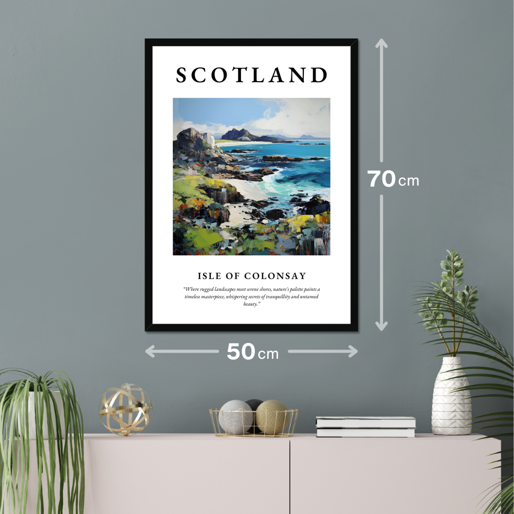 Poster of Isle of Colonsay hanging on a wall