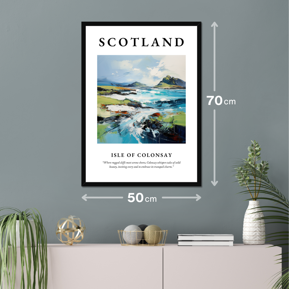 Poster of Isle of Colonsay hanging on a wall