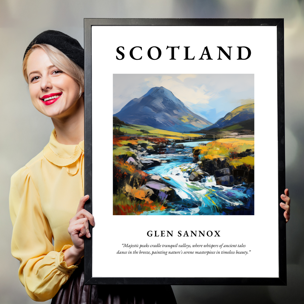 Person holding a poster of Glen Sannox