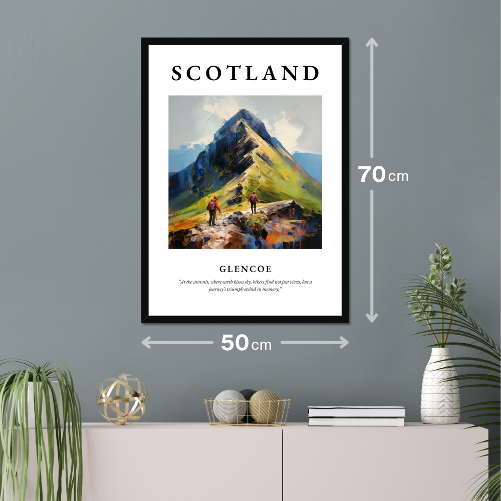 Poster of Glencoe hanging on a wall