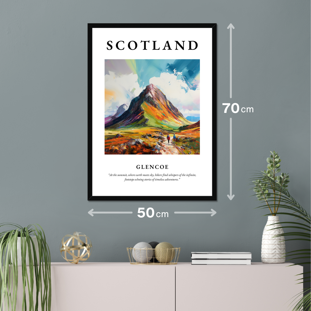 Poster of Glencoe hanging on a wall