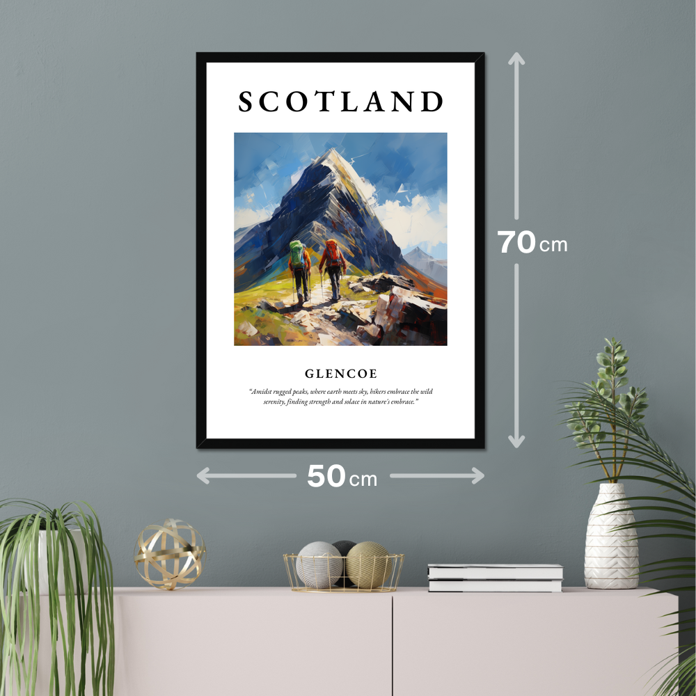 Poster of Glencoe hanging on a wall