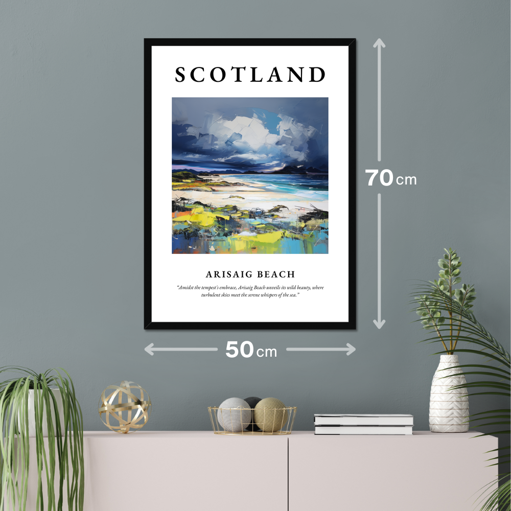 Poster of Arisaig Beach hanging on a wall