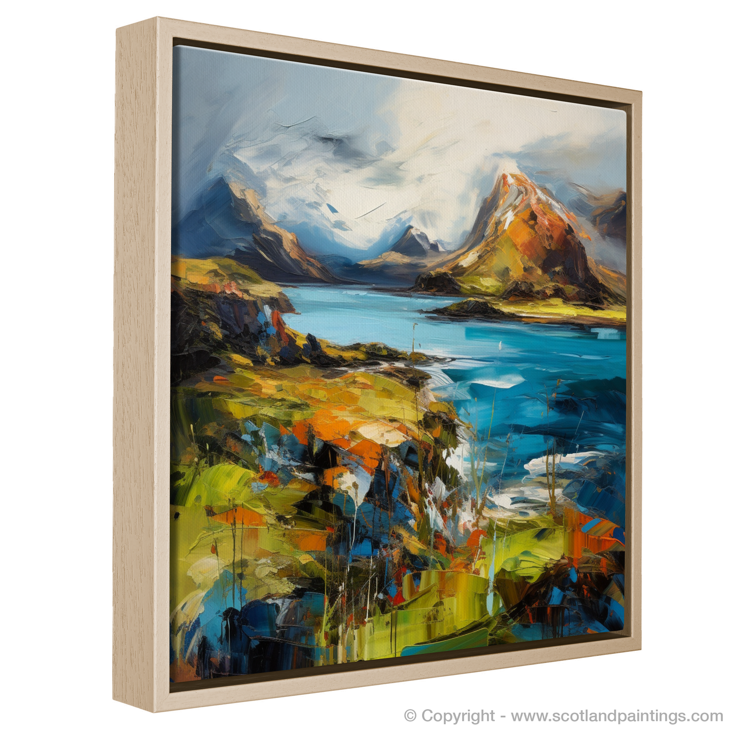 Painting and Art Print of Isle of Skye's smaller isles, Inner Hebrides entitled "Majestic Isles: An Expressionist Ode to Skye's Wild Beauty".