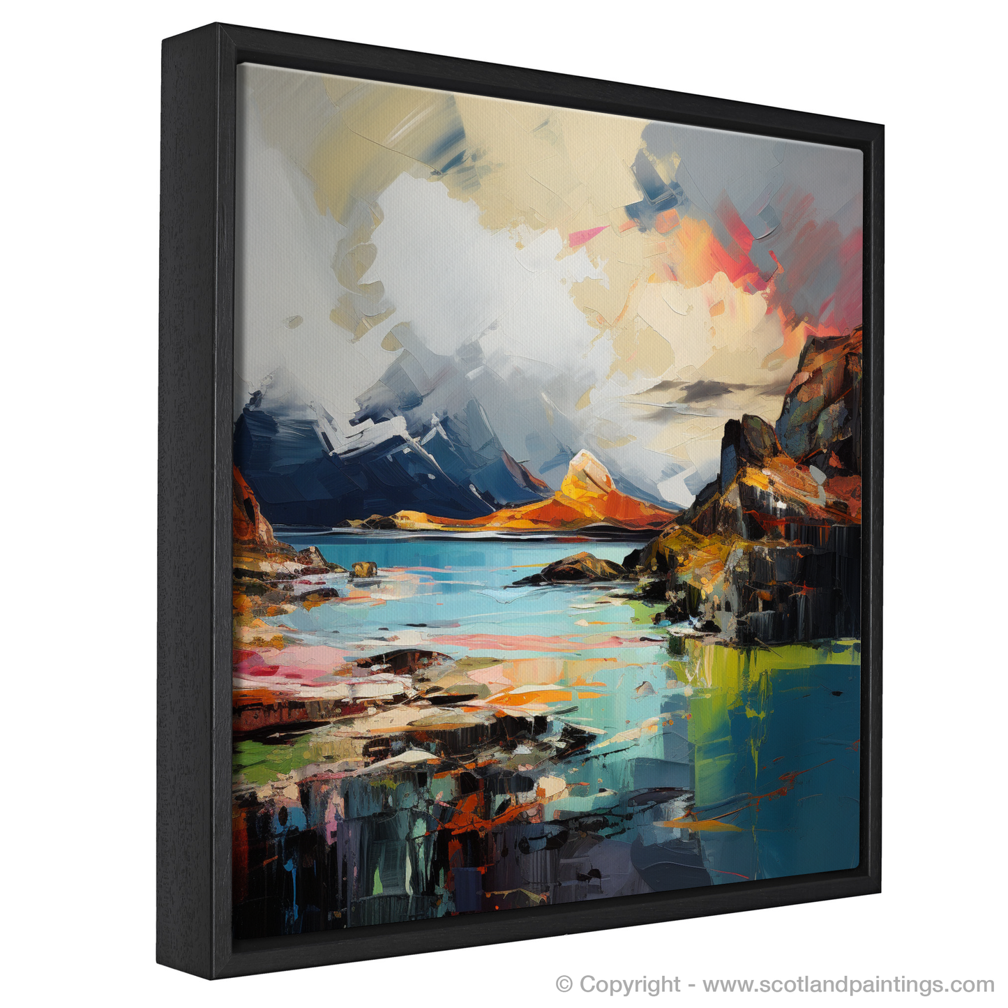 Painting and Art Print of Isle of Skye's smaller isles, Inner Hebrides entitled "Isle of Skye's Wild Isle Expression".