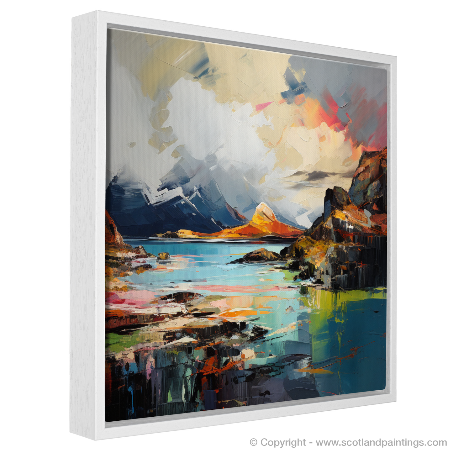 Painting and Art Print of Isle of Skye's smaller isles, Inner Hebrides entitled "Isle of Skye's Wild Isle Expression".