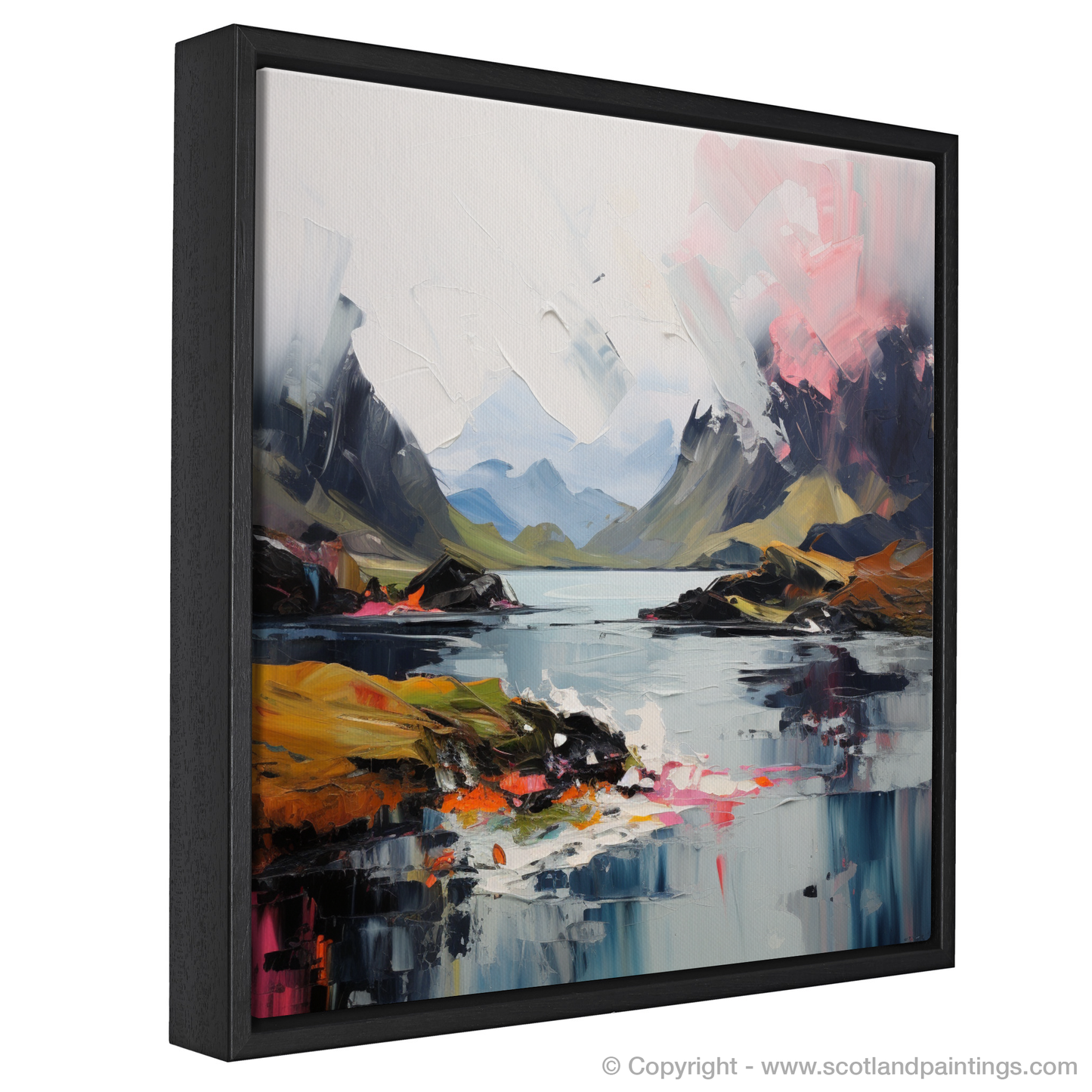 Painting and Art Print of Isle of Skye's smaller isles, Inner Hebrides entitled "Mystical Isles of Skye: An Expressionist Interpretation".