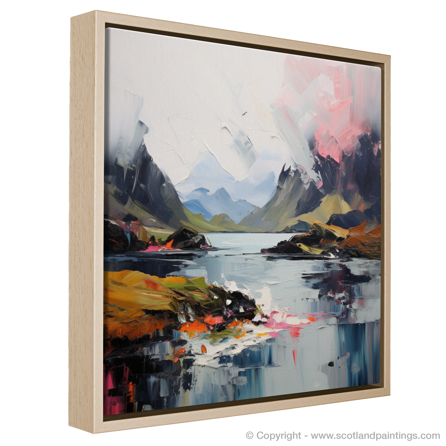 Painting and Art Print of Isle of Skye's smaller isles, Inner Hebrides entitled "Mystical Isles of Skye: An Expressionist Interpretation".