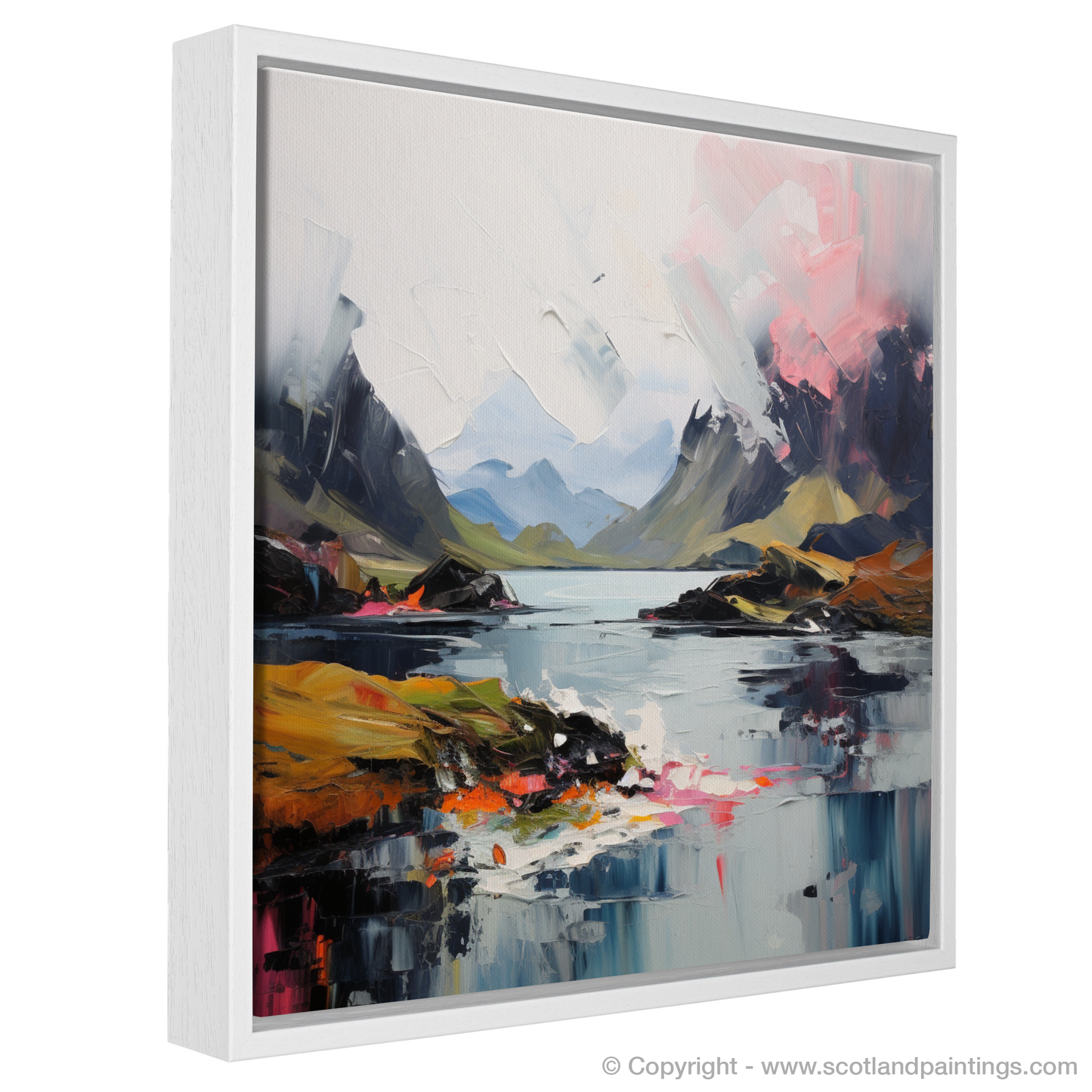 Painting and Art Print of Isle of Skye's smaller isles, Inner Hebrides entitled "Mystical Isles of Skye: An Expressionist Interpretation".