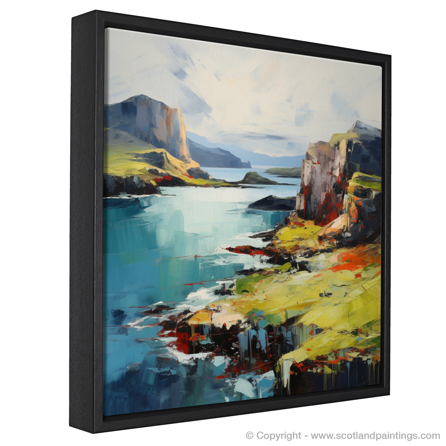 Painting and Art Print of Isle of Skye's smaller isles, Inner Hebrides entitled "Isle of Skye's Wild Majesty: An Expressionist Ode to the Inner Hebrides".