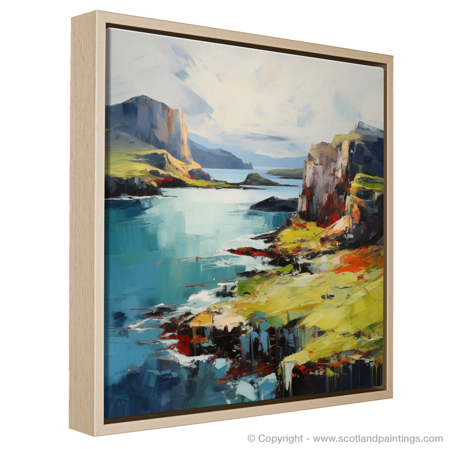 Painting and Art Print of Isle of Skye's smaller isles, Inner Hebrides entitled "Isle of Skye's Wild Majesty: An Expressionist Ode to the Inner Hebrides".