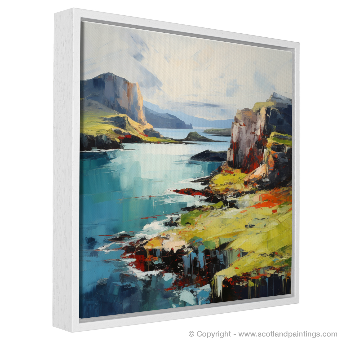 Painting and Art Print of Isle of Skye's smaller isles, Inner Hebrides entitled "Isle of Skye's Wild Majesty: An Expressionist Ode to the Inner Hebrides".