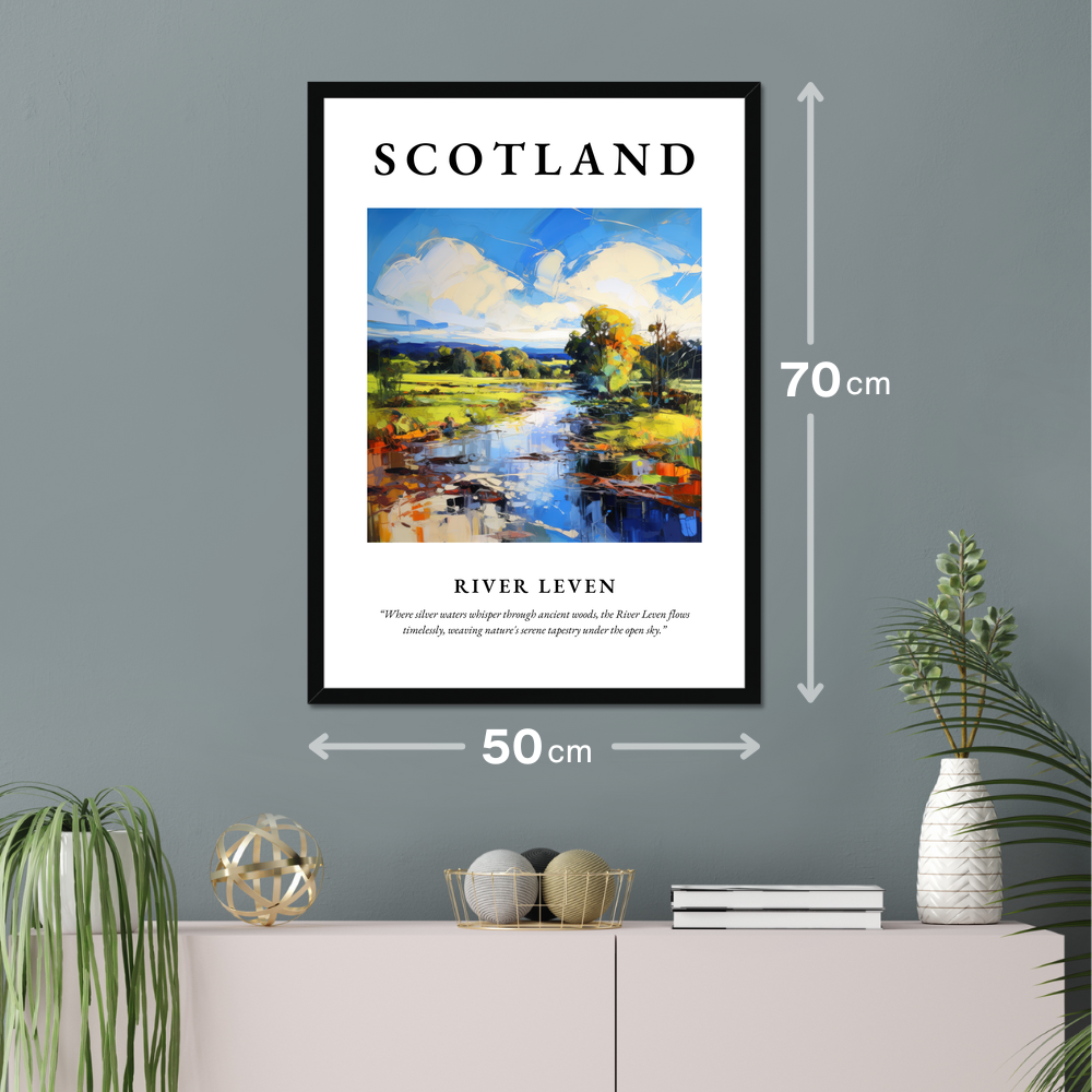 Poster of River Leven hanging on a wall