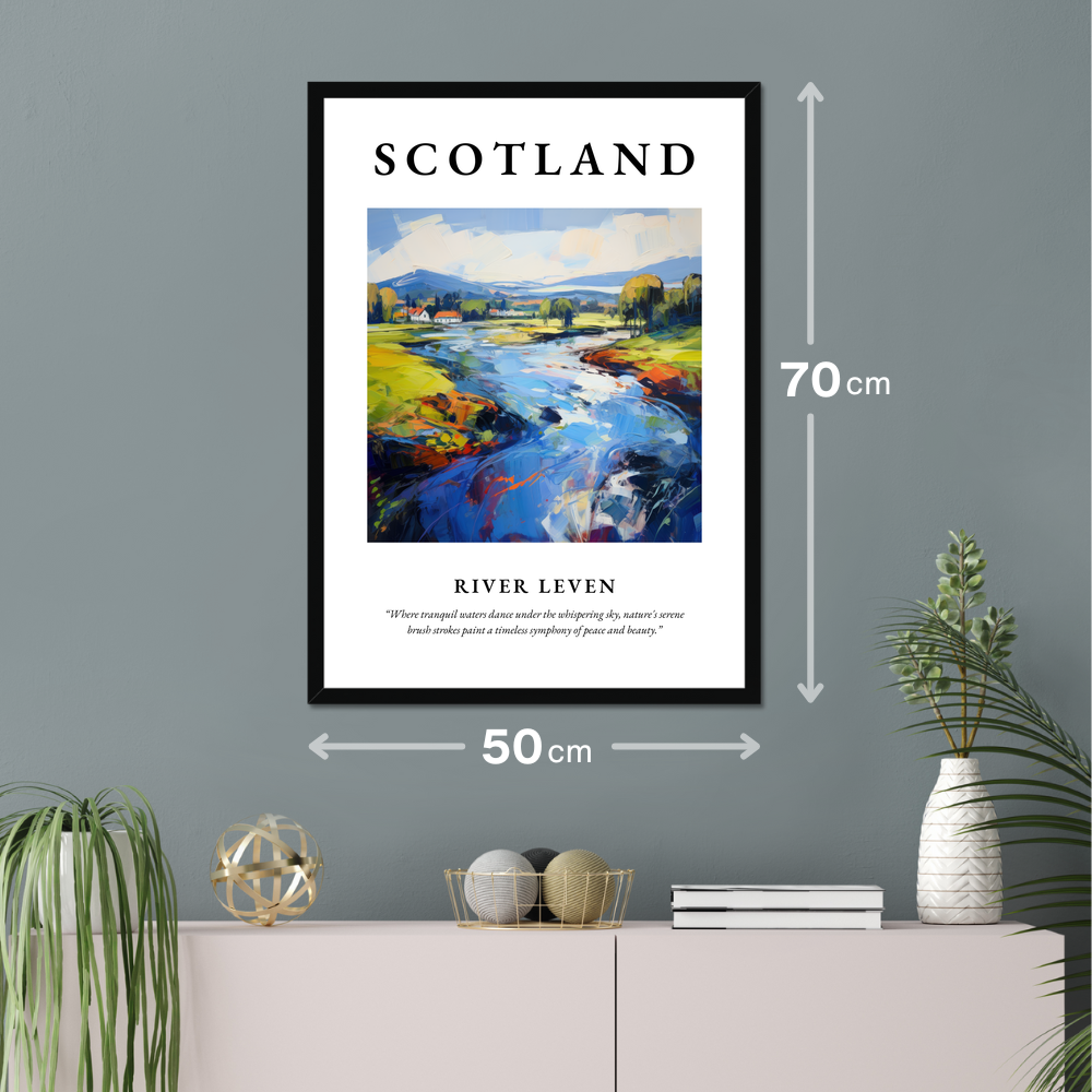 Poster of River Leven hanging on a wall