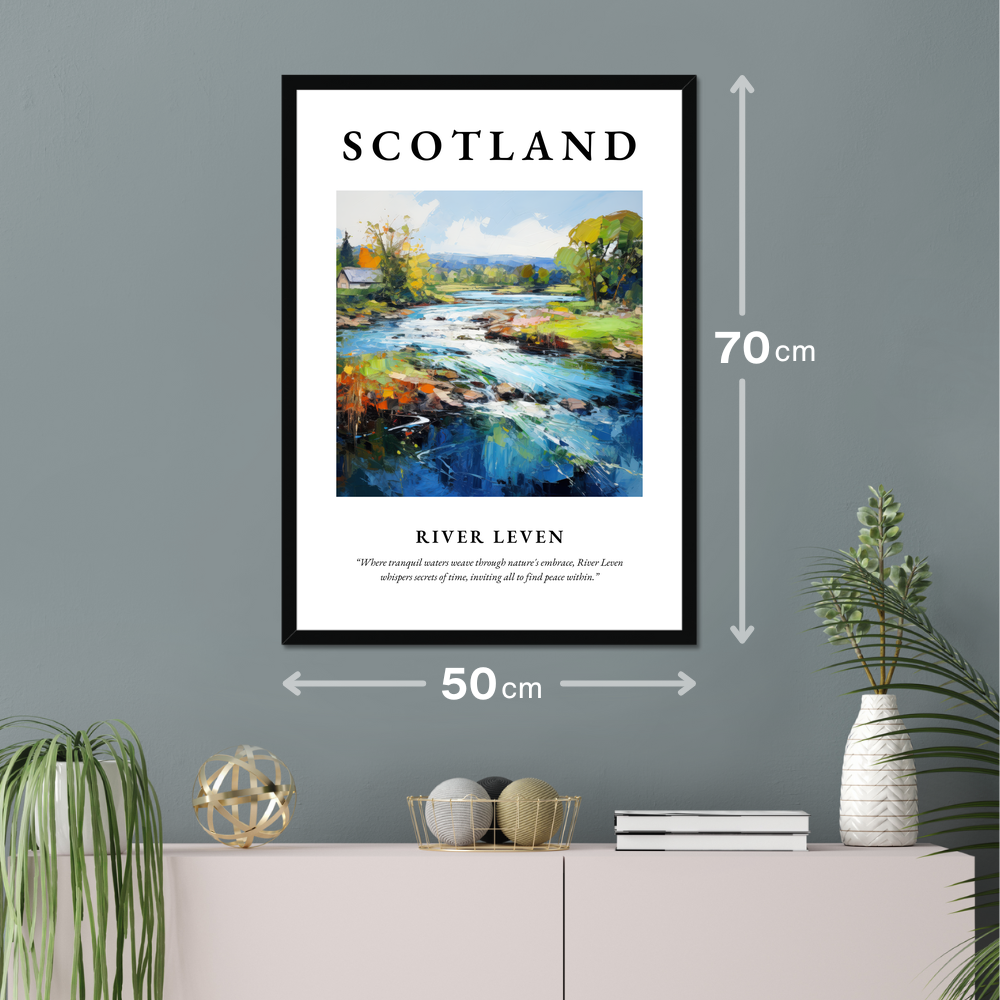 Poster of River Leven hanging on a wall