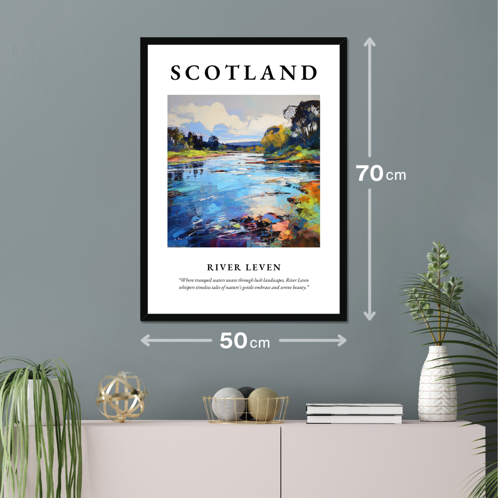 Poster of River Leven hanging on a wall